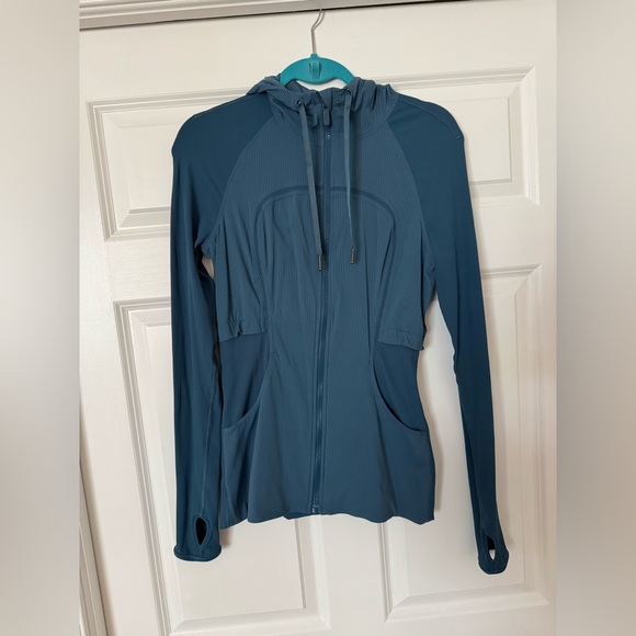 Lululemon athletica Dance Studio Jacket II Petrol Blue/Heathered Petrol Blue - Picture 1 of 6